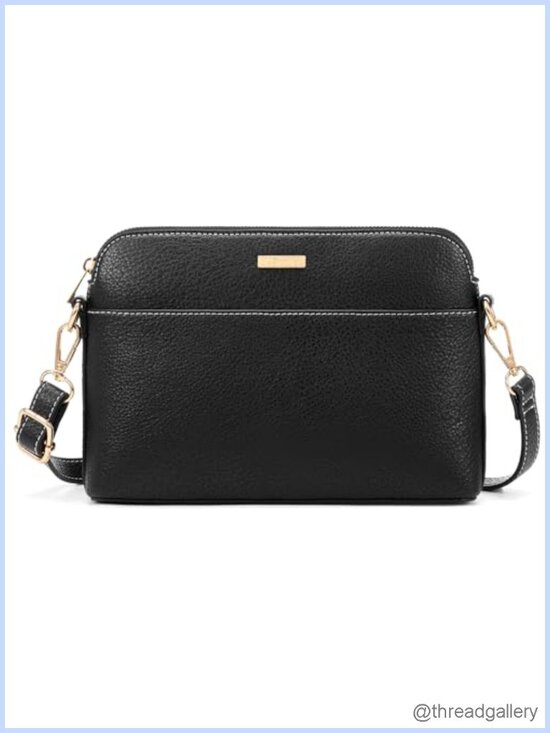 Handbags - Vegan Leather Crossbody Bag Adjustable Strap Card Slots Travel Purse